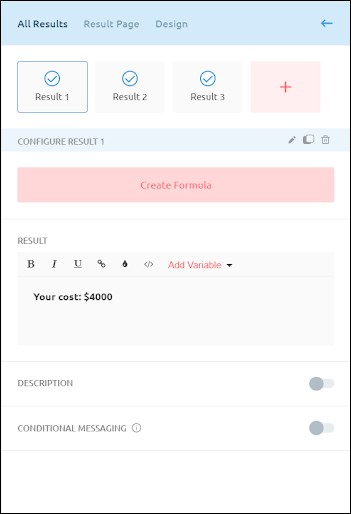 Outgrow result page